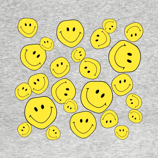 Smiley Face Stickers (Yellow) by Psych0kvltz